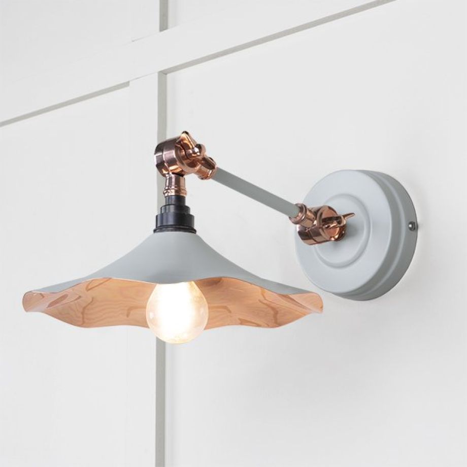 Smooth Copper Flora Wall Light in Birch