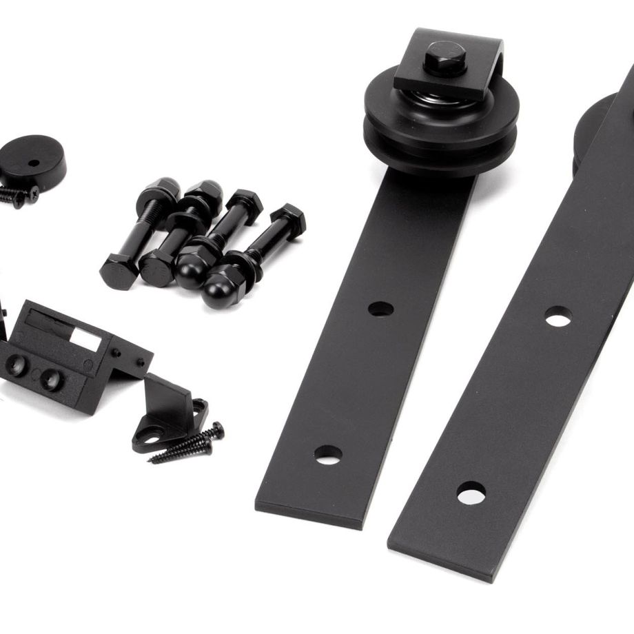 Black Door Hanging Set for Sliding Door Kit