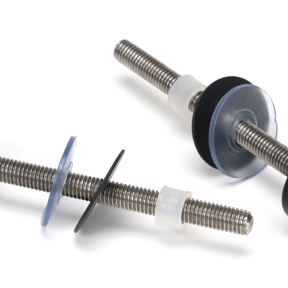 Matt Black SS (304) 100mm Bolt Fixings for T Bar (2)