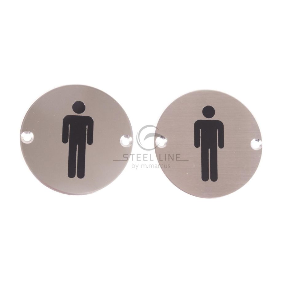 Steel Line - Male Symbol Sign