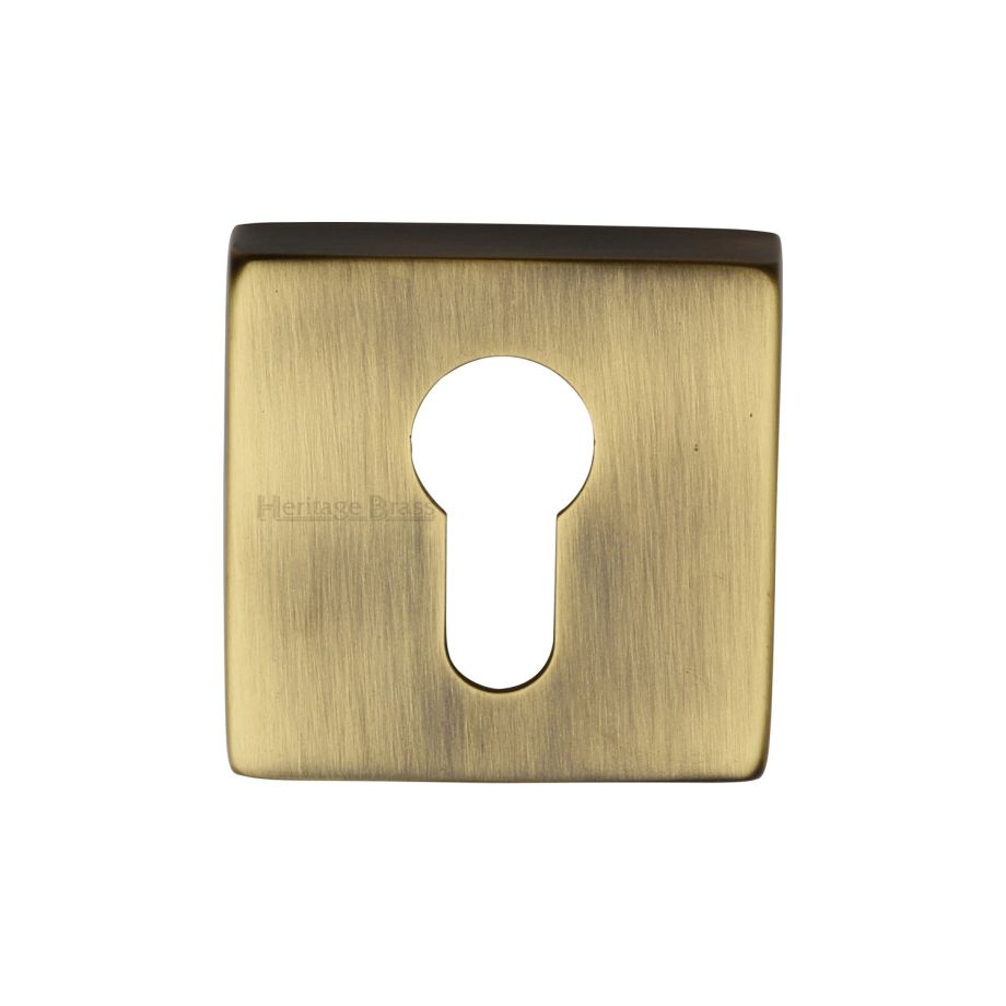 Heritage Brass - Euro Profile Cylinder Escutcheon Square - SQ5004