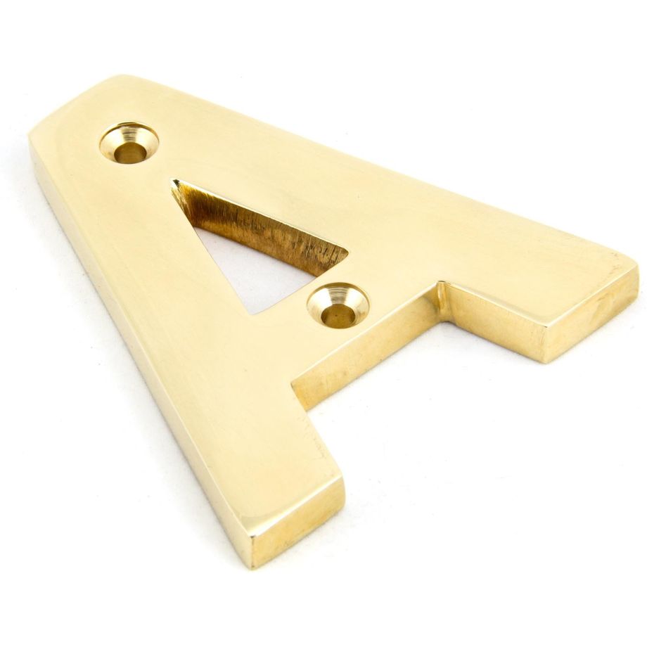 From the Anvil Polished Brass Letter