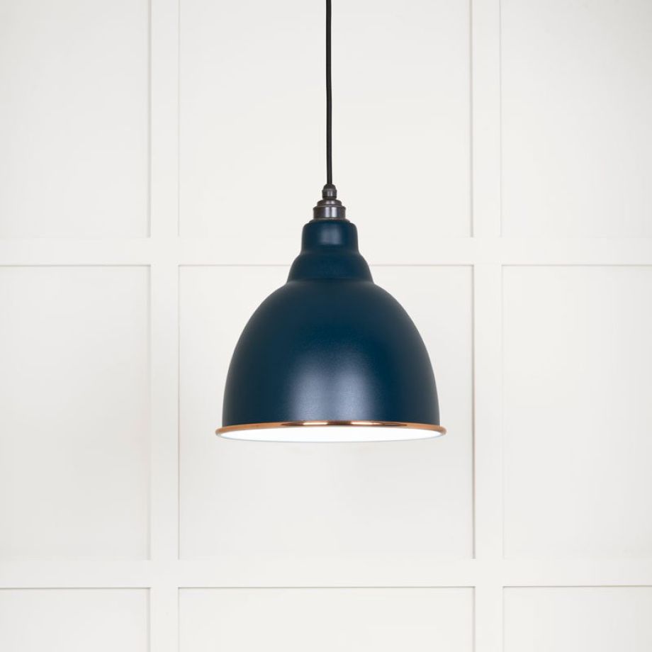 White Gloss Brindley Pendant in Dusk