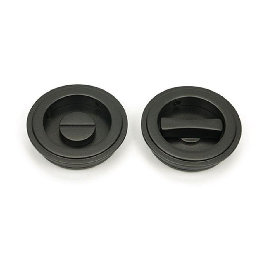 Anvil Art Deco Round Pull - Privacy Set