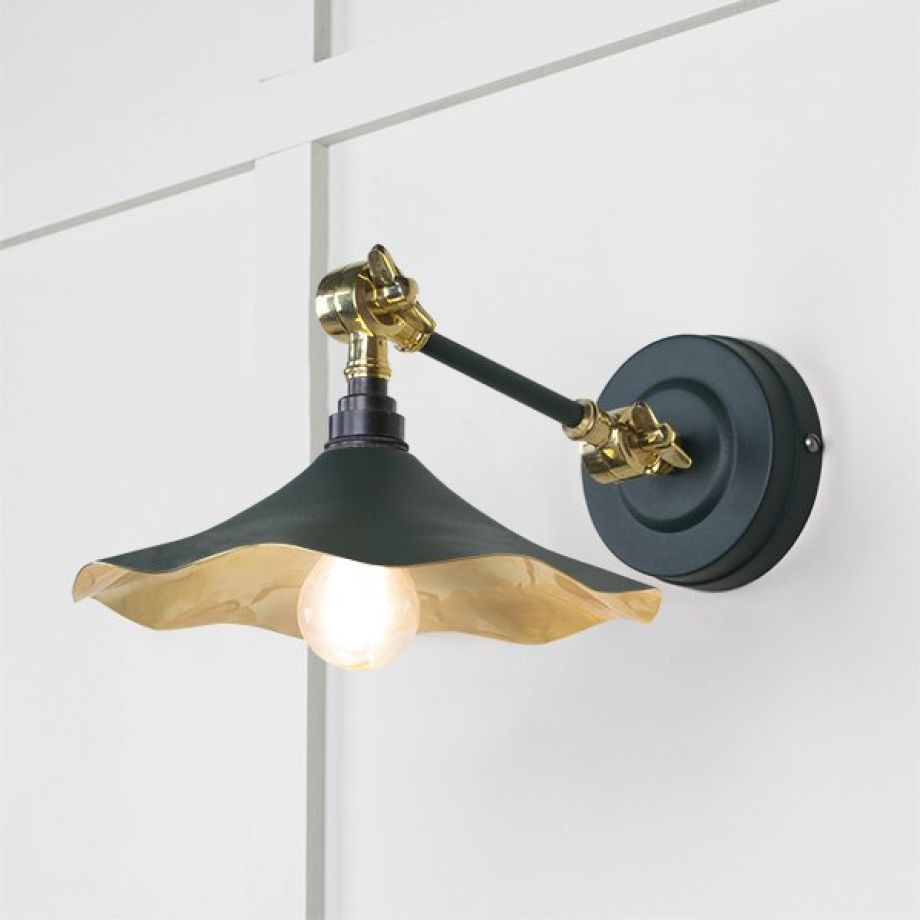 Smooth Brass Flora Wall Light in Dingle