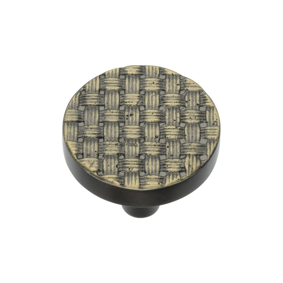 Heritage Brass - Round Weave Cabinet Knob