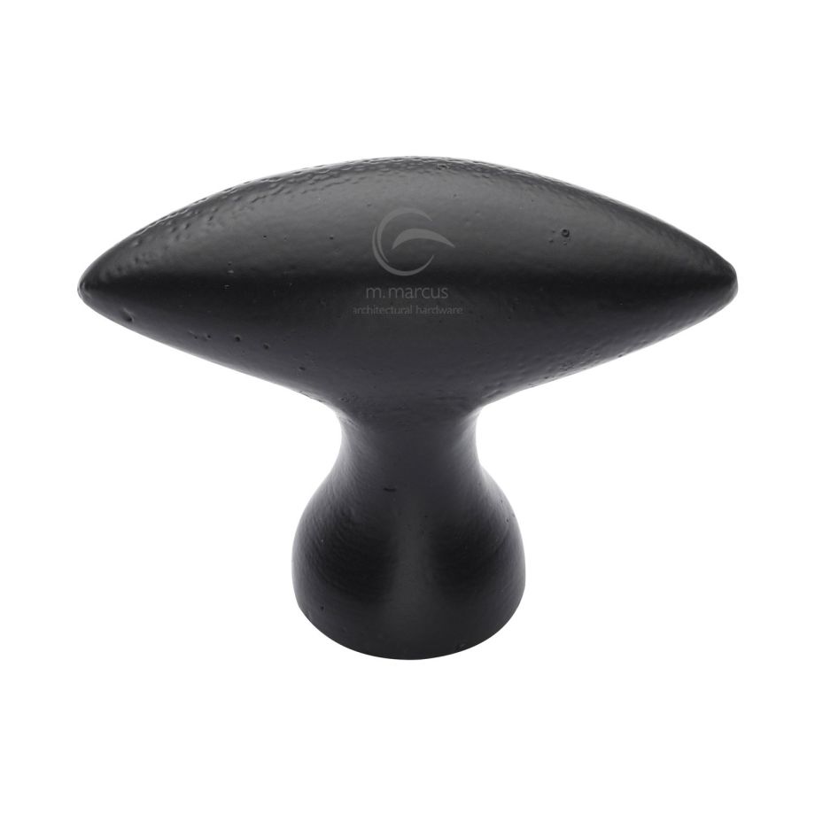 M.Marcus - Matt Black Iron Elliptic Cabinet Knob