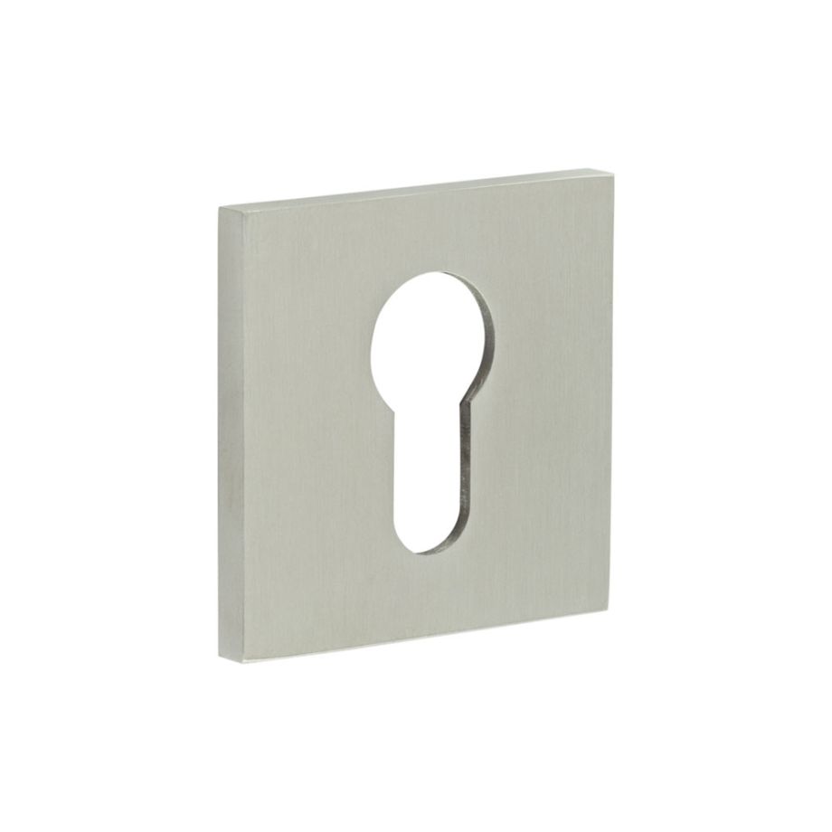 Frelan Hardware CR-T10 CRES Euro Keyway Square Rose Escutcheon