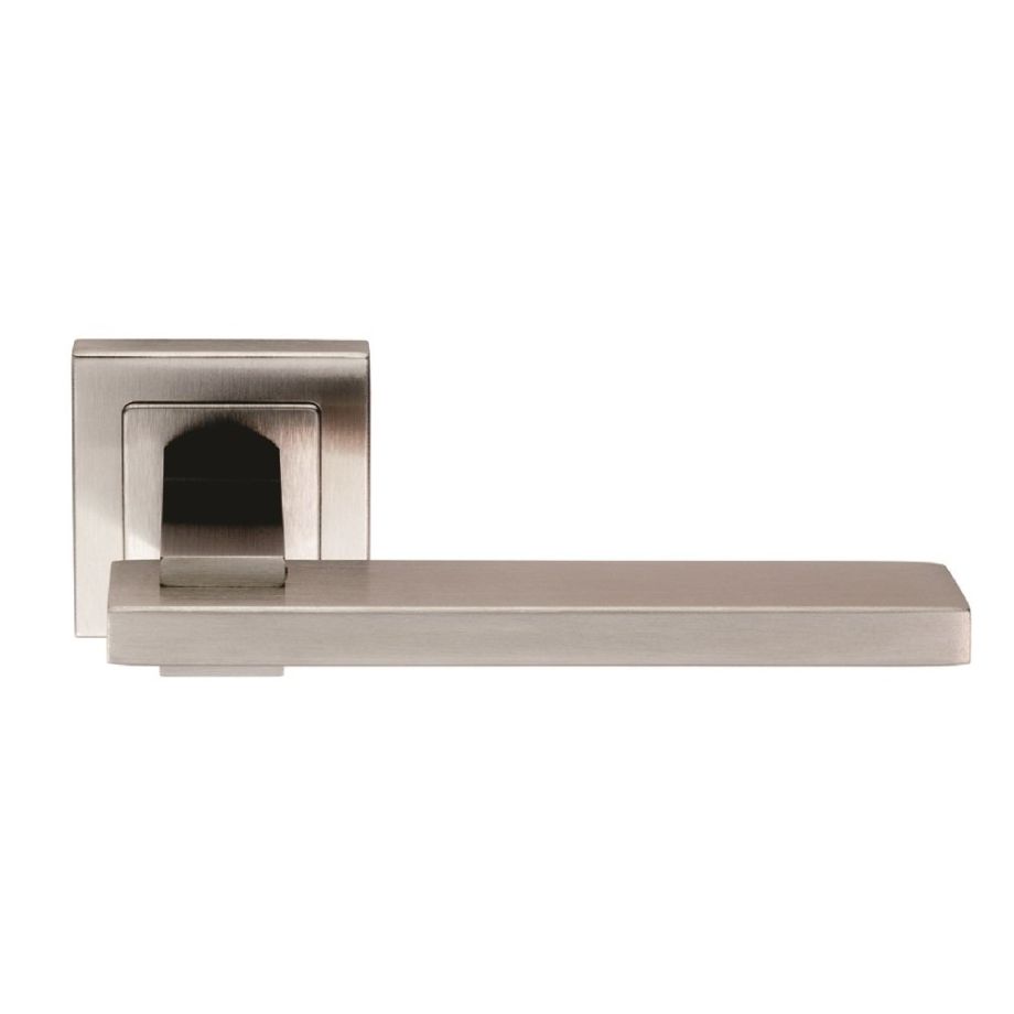 Stainless Steel Tange Designer Lever on Sprung Square Rose