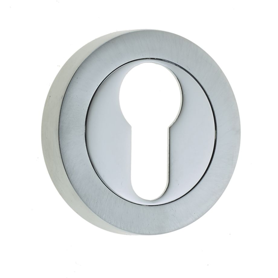 Jedo Dual Euro Profile Escutcheons on 50mm Round Rose