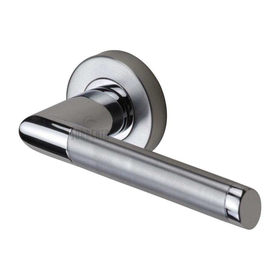 Sorrento - Mercury Zinc Door Handle on Round Rose