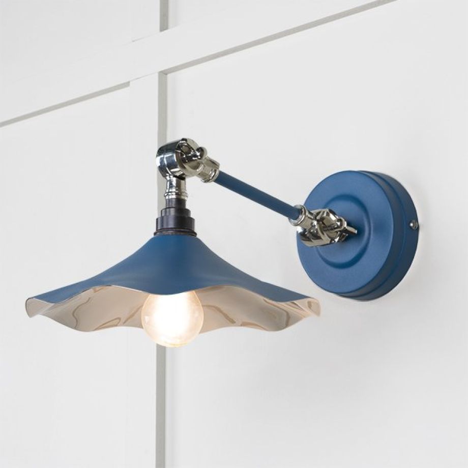 Smooth Nickel Flora Wall Light in Upstream