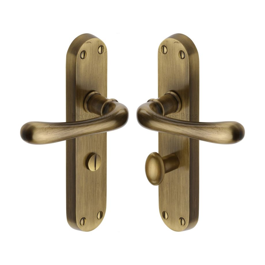 Heritage Brass - Luna Door Handle on Plate