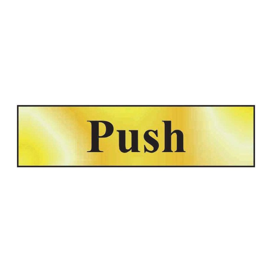 Push' Sign - POL - 200 x 50mm