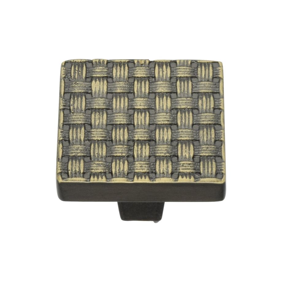 Heritage Brass - Square Weave Cabinet Knob