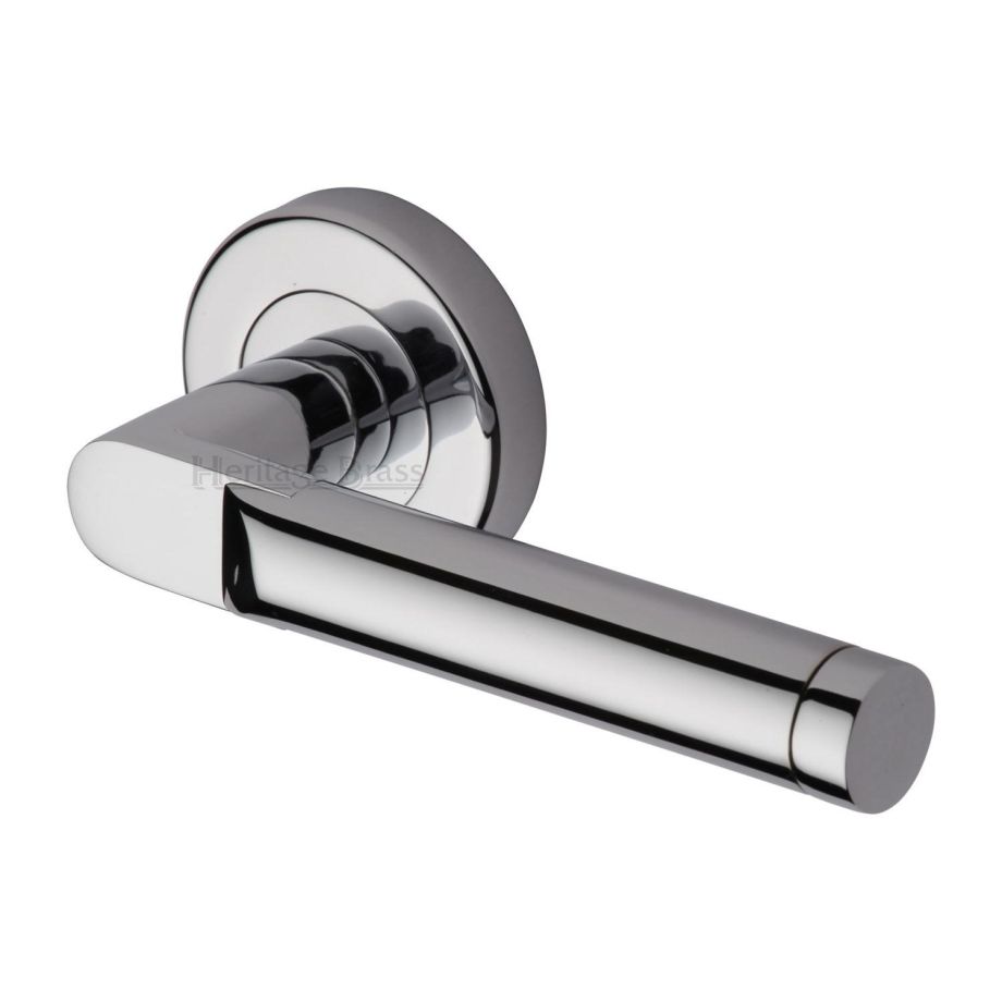 Heritage Brass - Celia Door Handle on Round Rose