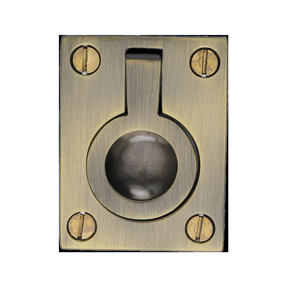 Heritage Brass - Flush Ring Cabinet Pull