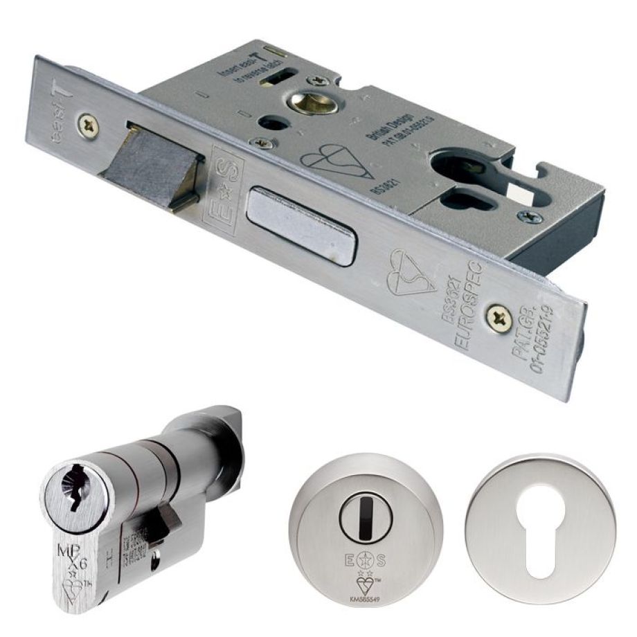 Easi T Euro Profile BS Cylinder and Turn Sashlock