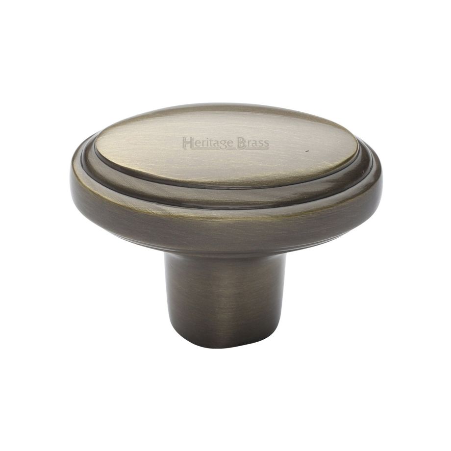 Heritage Brass - Stepped Oval Cabinet Knob