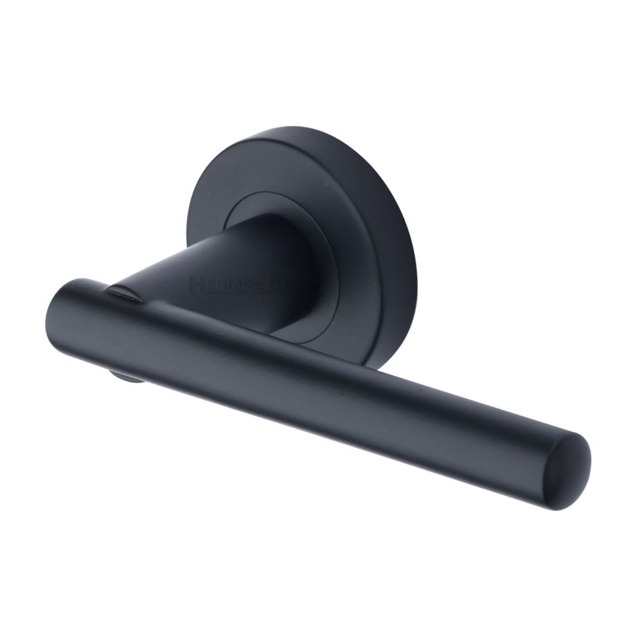 Heritage Brass - Challenger Door Handle on Round Rose