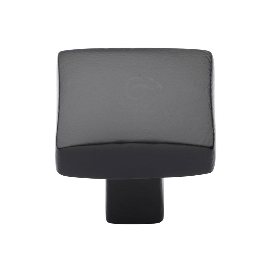 M.Marcus - Matt Black Iron Square Convex Cabinet Knob