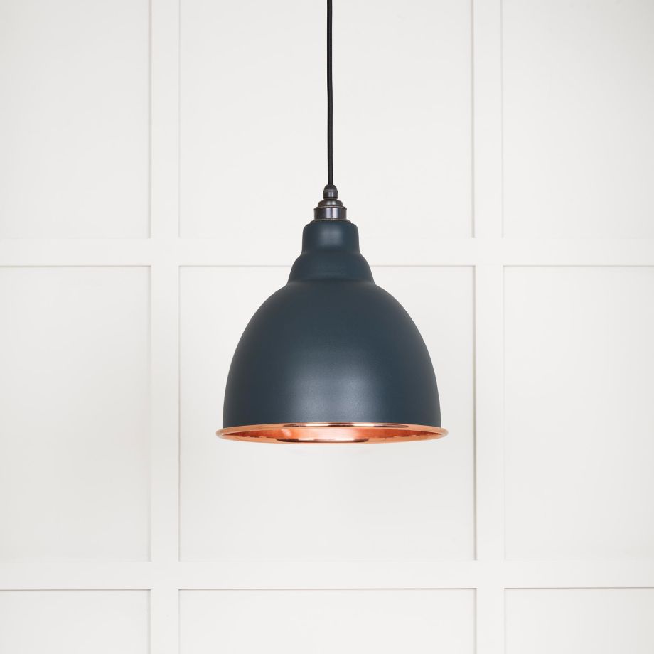 Smooth Copper Brindley Pendant in Soot