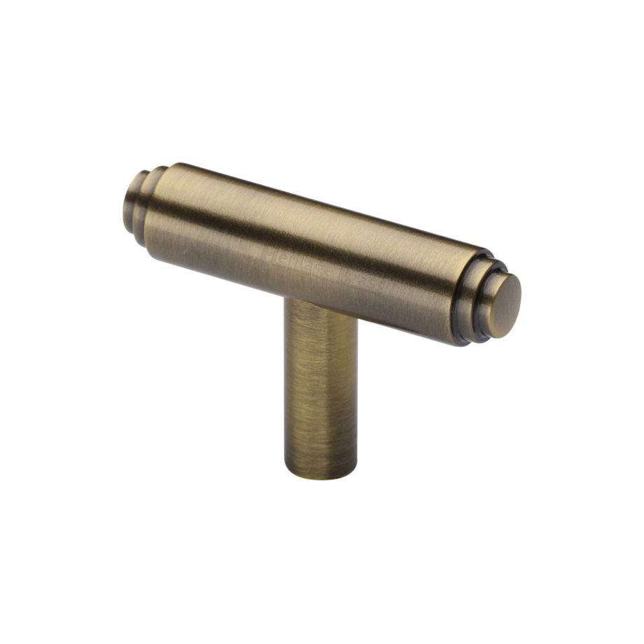 Heritage Brass - Stepped T-Bar Cabinet Knob