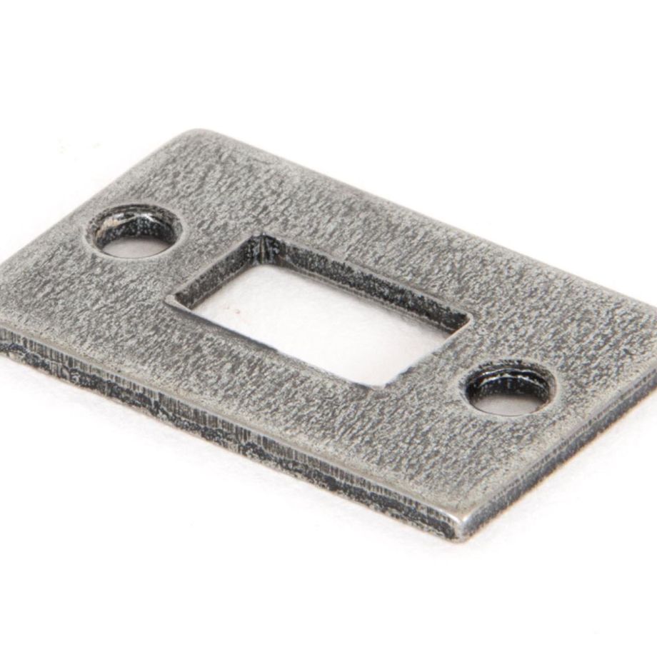 Pewter Mortice Plate For 4" Cranked Bolt