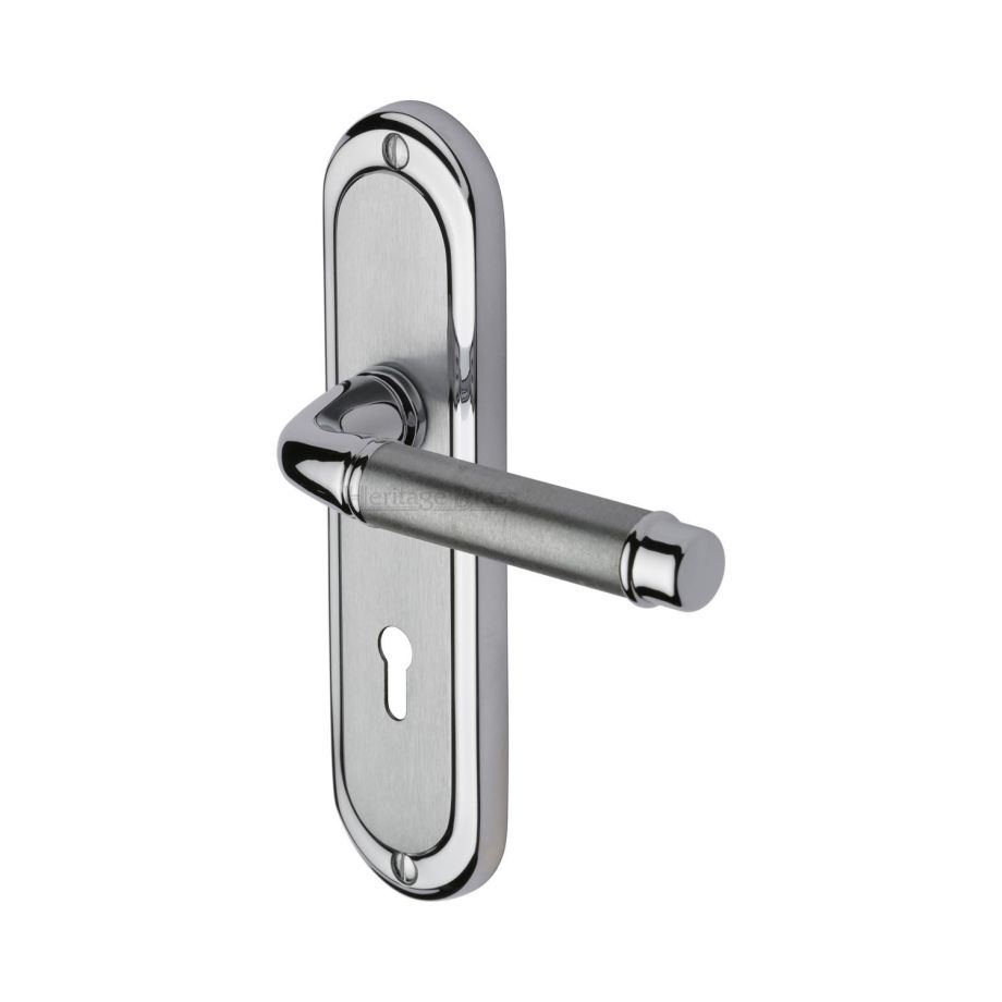 Heritage Brass - Saturn Door Handle on Plate