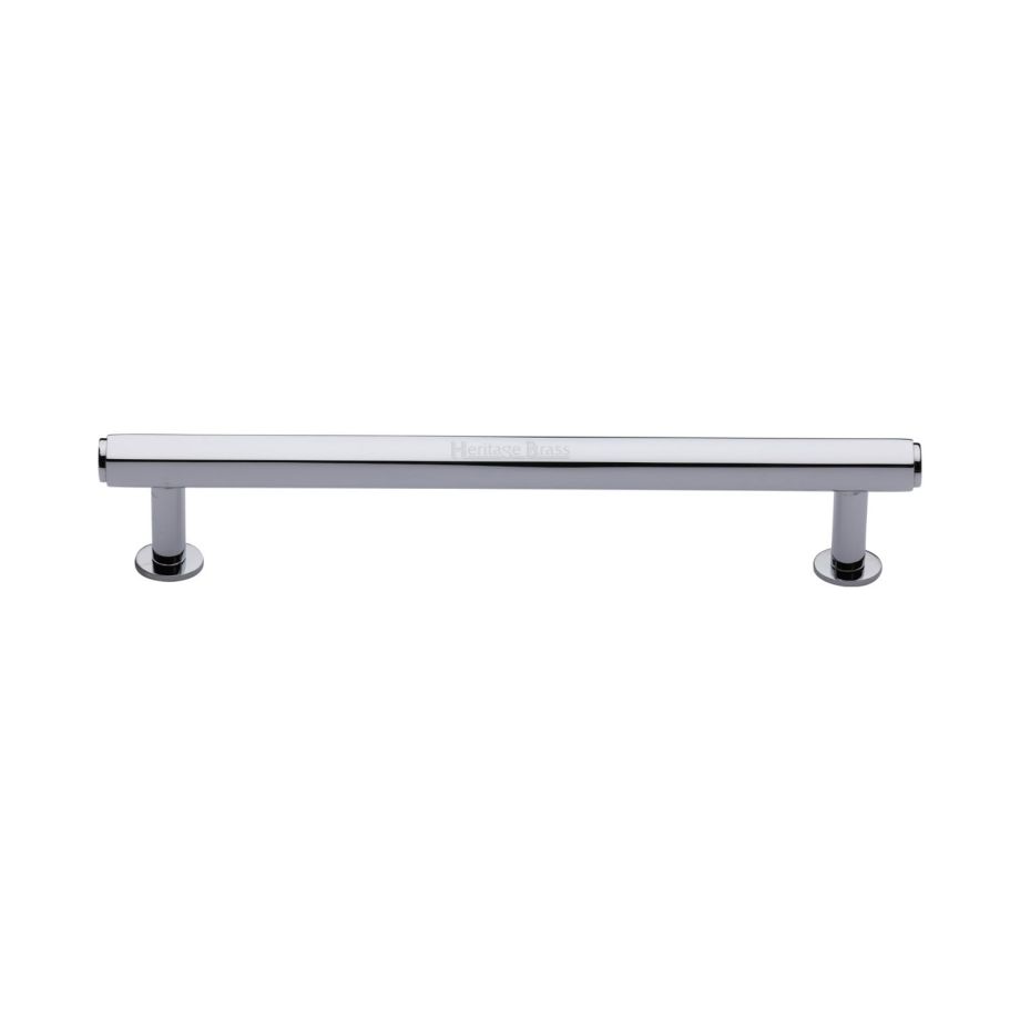 Heritage Brass - Hexagon Cabinet Pull Handle with Rose