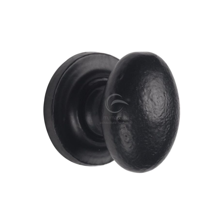M.Marcus - Matt Black Iron Oval Cabinet Knob