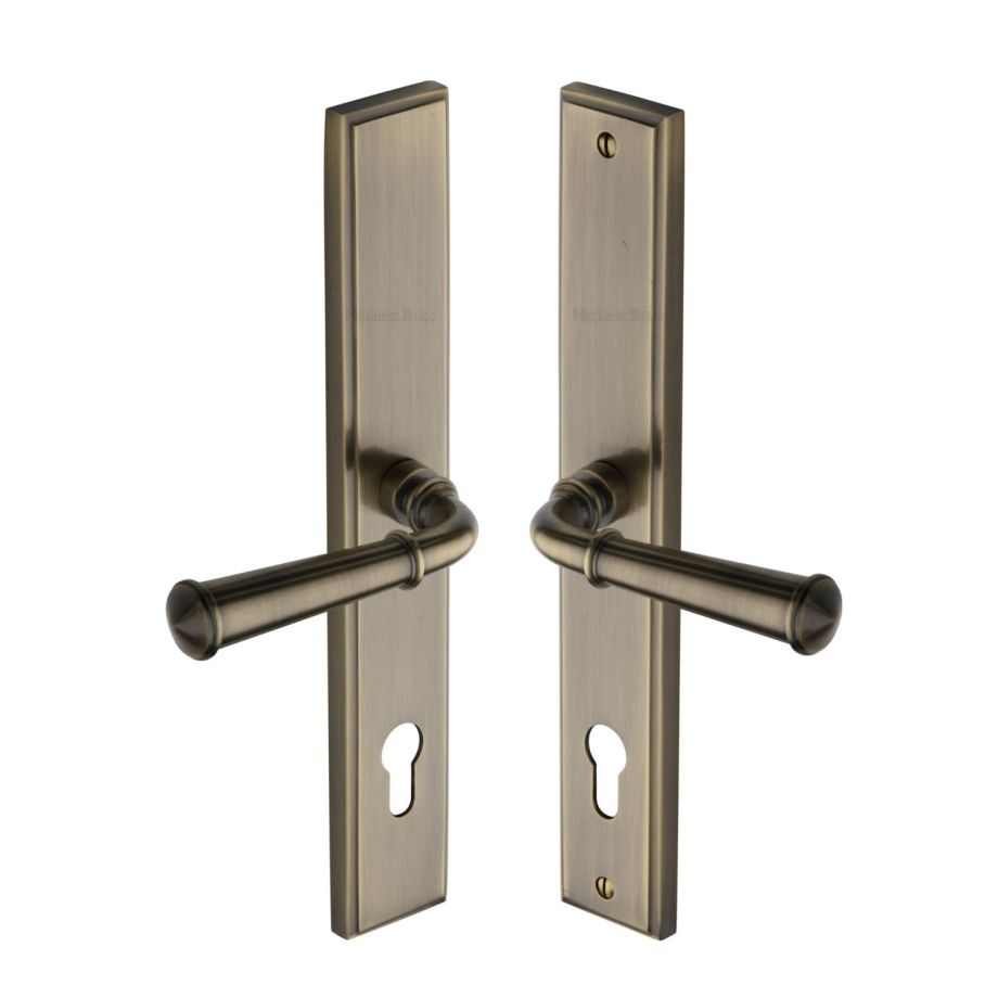 Heritage Brass - Colonial LH Door Handle on Plate