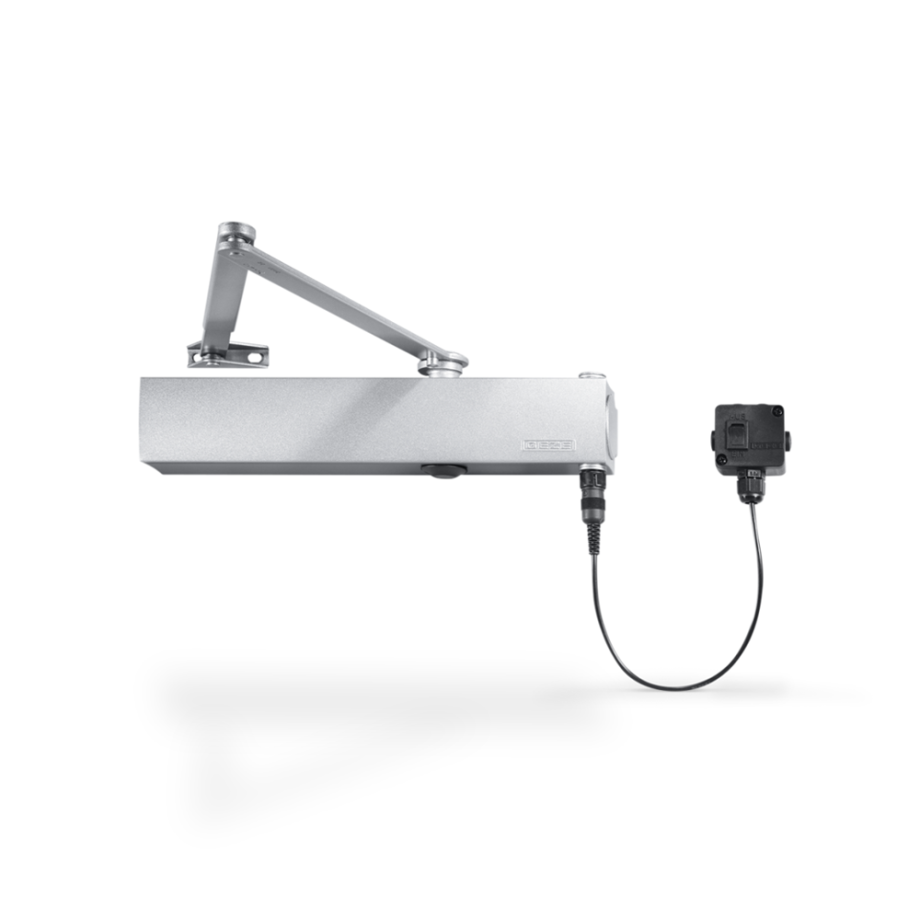 Geze TS4000E Electromagnetic Hold Open Overhead Door Closer EN 1-6 - Silver