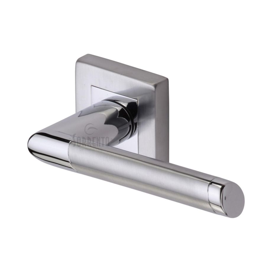 Sorrento -  Mercury Sq Door Handle on Square Rose