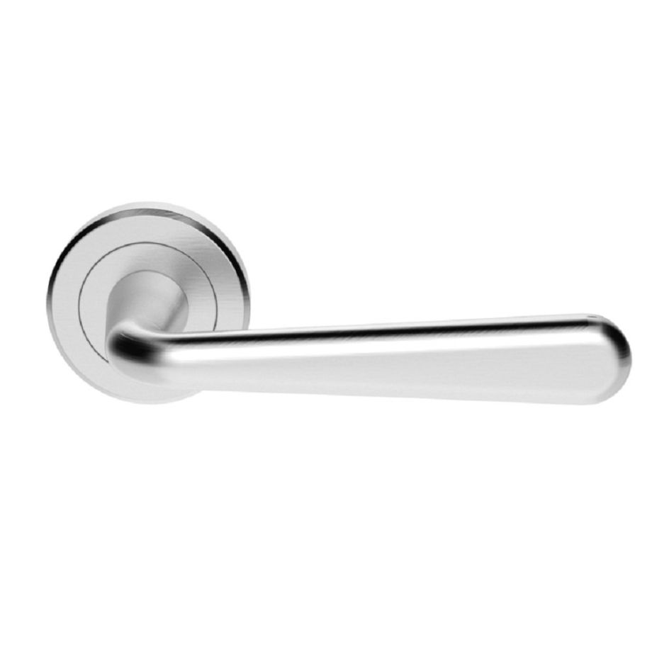 Satin Chrome Lever on Rose