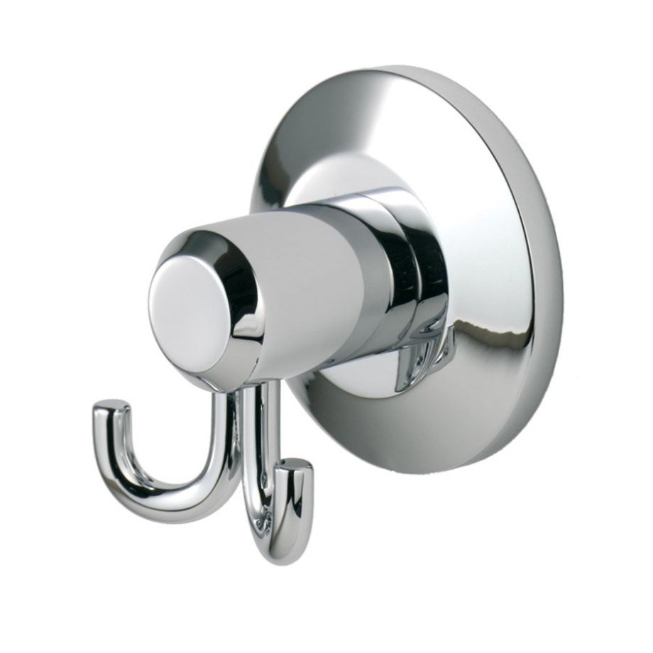 Polished Chrome Tempo Double Robe Hook