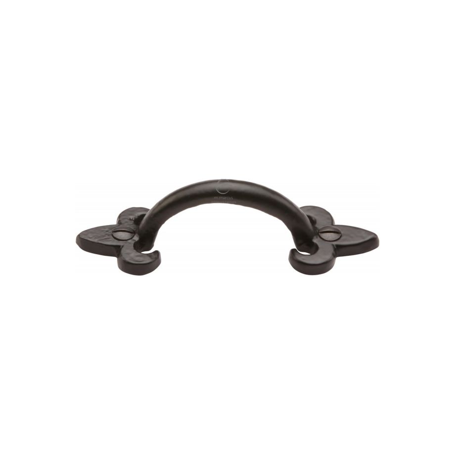 M.Marcus - Matt Black Iron Fleur-de-lys Cabinet Pull Handle