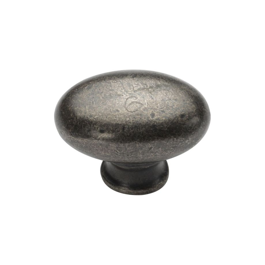 M.Marcus - Rustic Pewter Oval Cabinet Knob