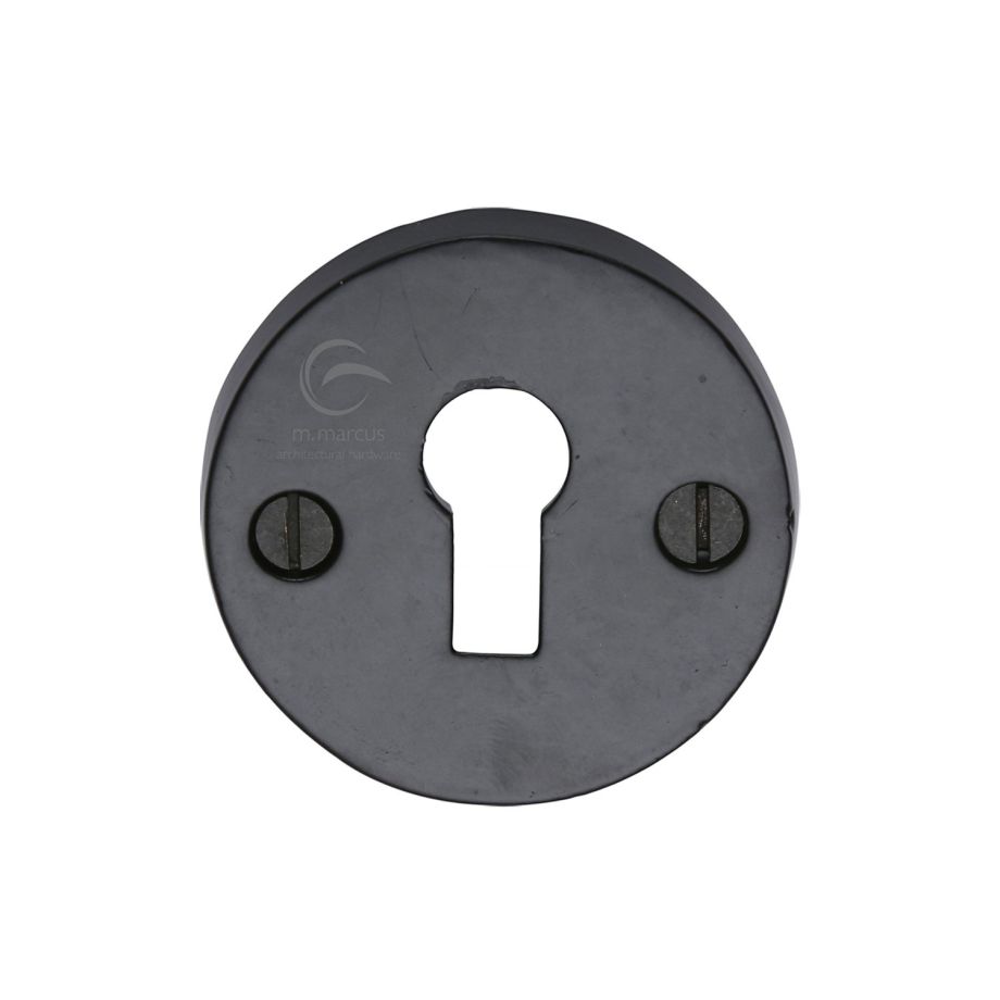M.Marcus - Standard Key Escutcheon Round Black Iron