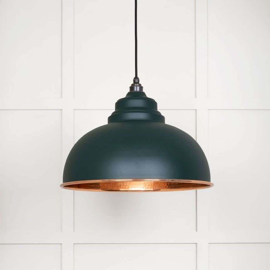 Hammered Copper Harborne Pendant in Dingle