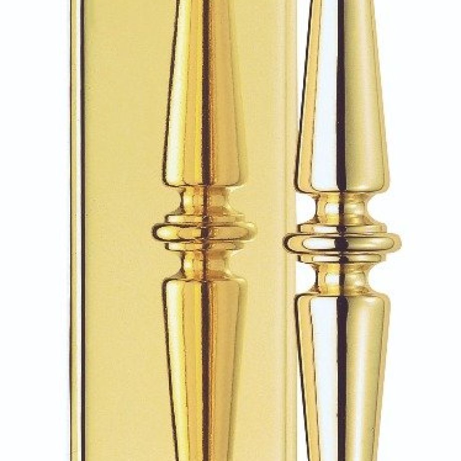 Polished Brass Ornate Pull Handle 382mm x 64mm