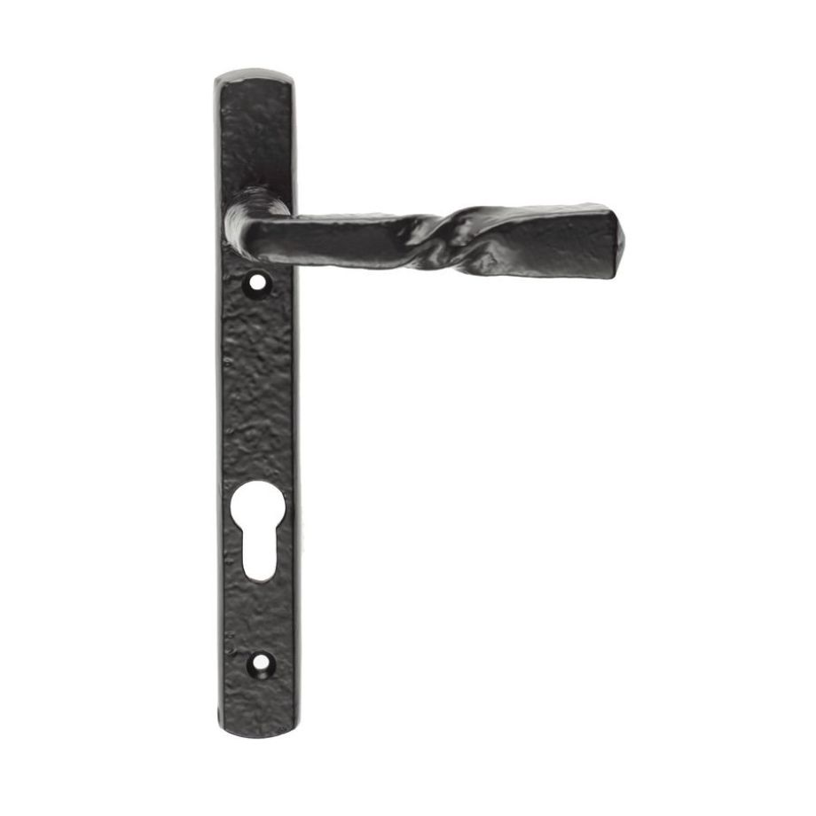 Black Antique Narrow Plate - Straight Lever Furniture