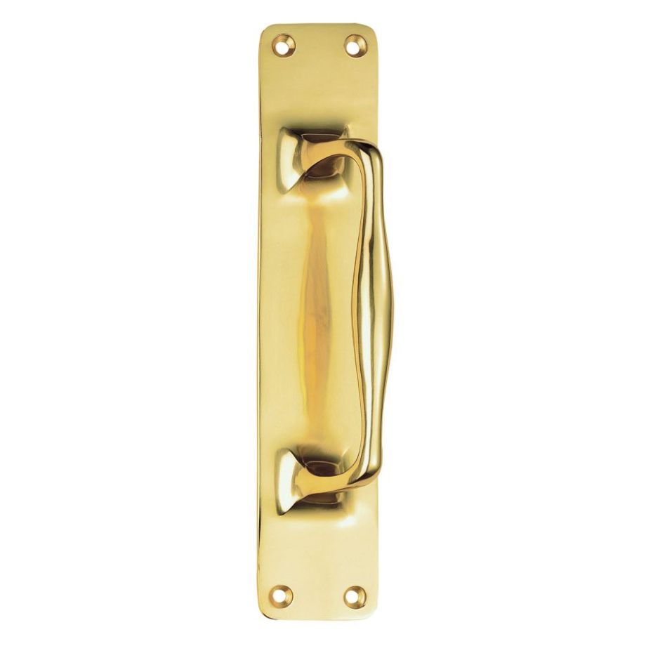 Polished Brass Cast Pull Handle 305mm X 63mm