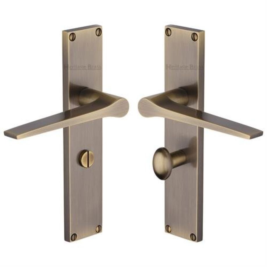 Heritage Brass - Gio Door Handle on Plate