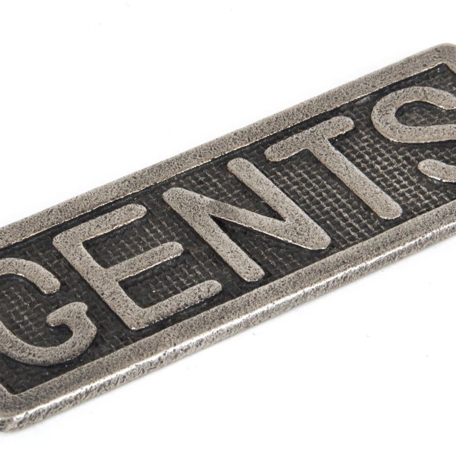 Antique Pewter Gents Sign