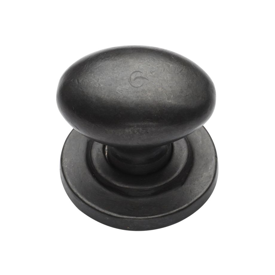 M.Marcus - Rustic Bronze Oval Cabinet Knob on Rose