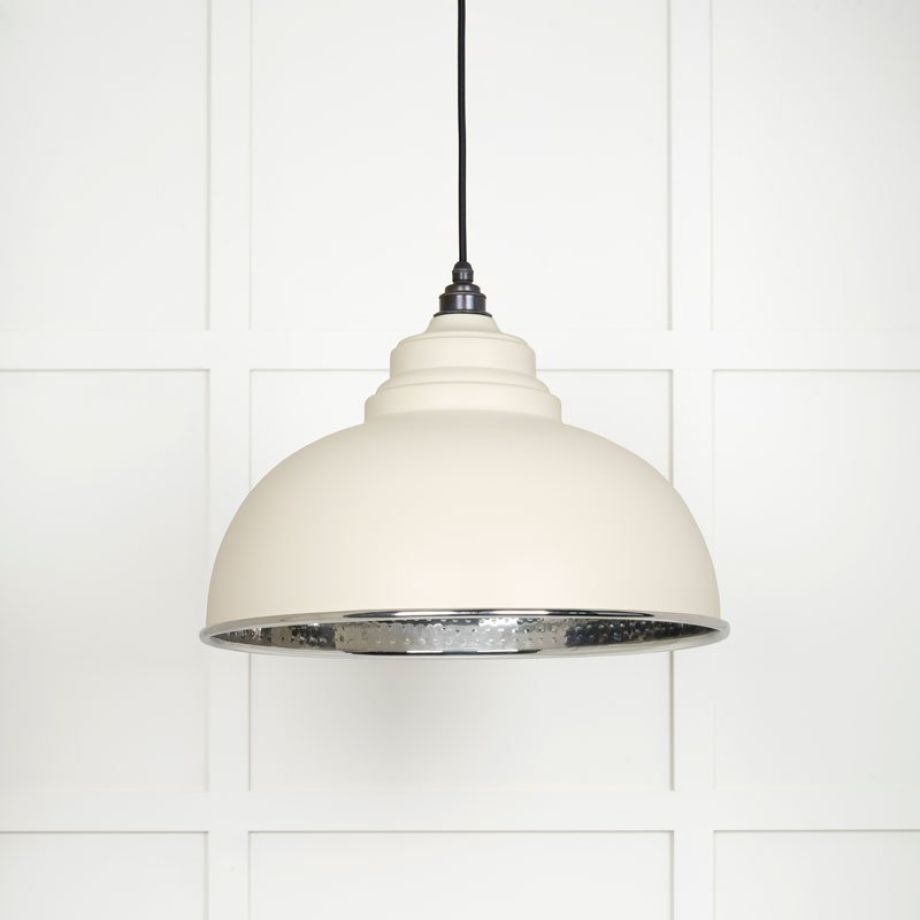 Hammered Nickel Harborne Pendant in Teasel