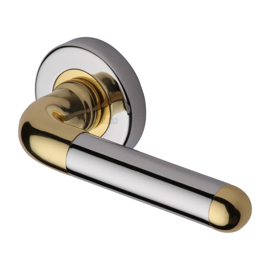 Heritage Brass - Vienna Door Handle on Round Rose