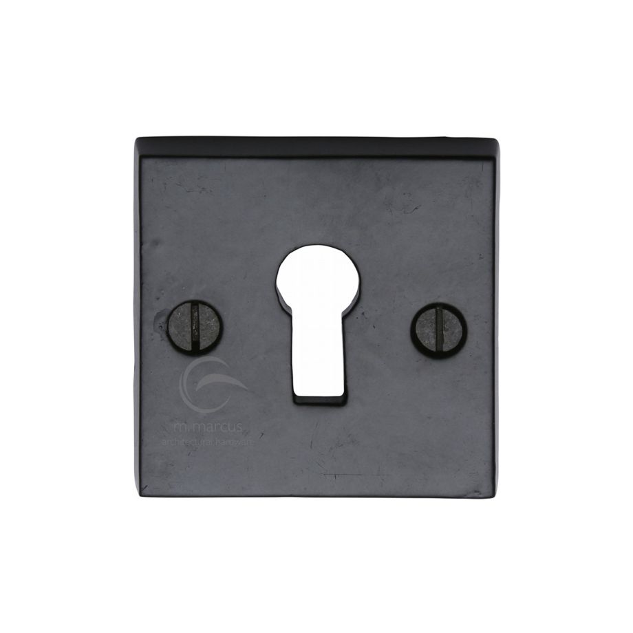 M.Marcus - Standard Key Escutcheon Square Black Iron