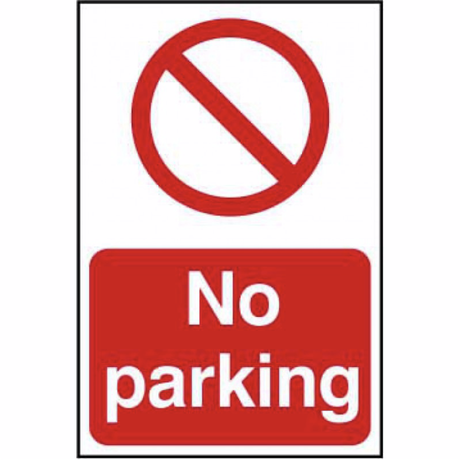 No parking' Sign - PVC - 400 x 600mm